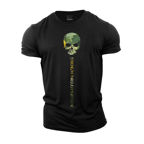 Men's Skull Strength Cotton T-Shirt