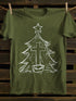 Unisex The Cross And The Christmas Tree Print T-shirt