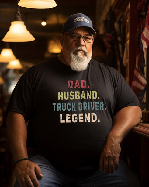Men's Truck Driver Dad Husband Legend T-shirt
