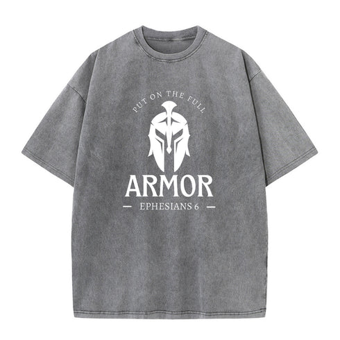 Unisex Put On The Full Armor Washed T-Shirt