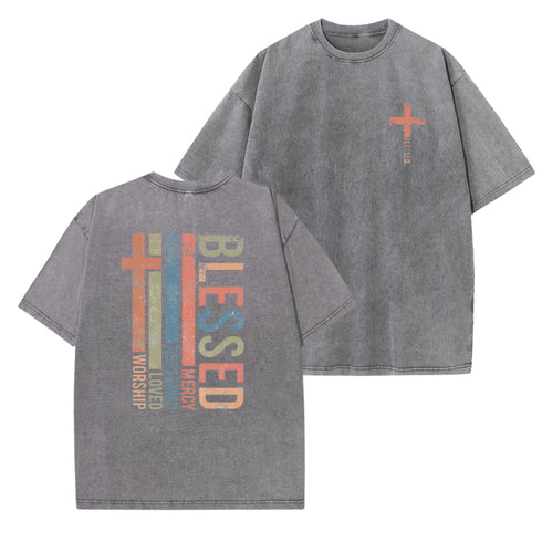 Unisex Blessed Washed T-Shirt