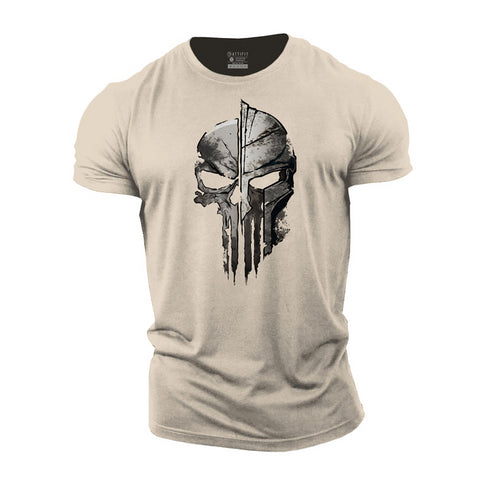 Men's Skeleton Spartan Cotton T-Shirt