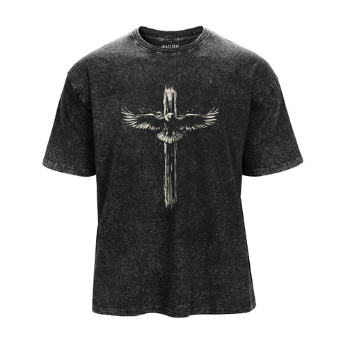 Men's Wings Like Eagles Washed T-Shirt