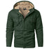 Men‘s Warm Polar fleece Pocket Casual Hoodie Jacket Outwear
