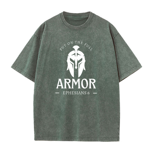 Unisex Put On The Full Armor Washed T-Shirt