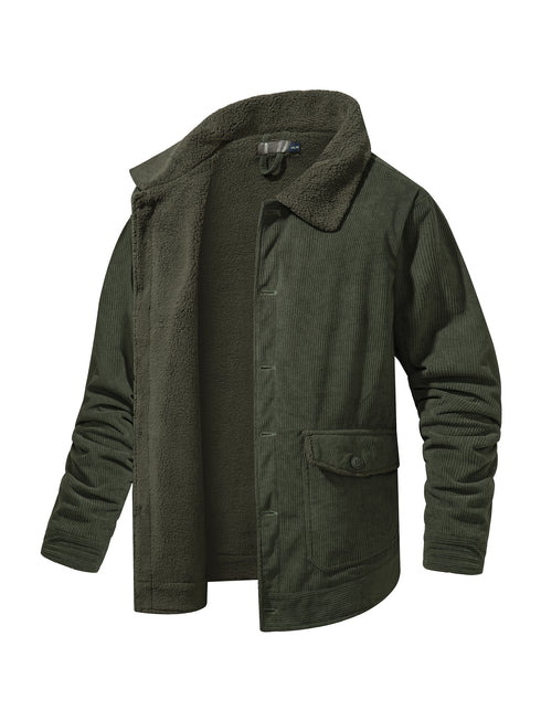 Men's Thickened Lambswool Winter Casual Loose Corduroy Jacket