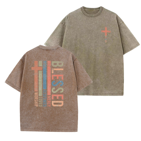 Unisex Blessed Washed T-Shirt