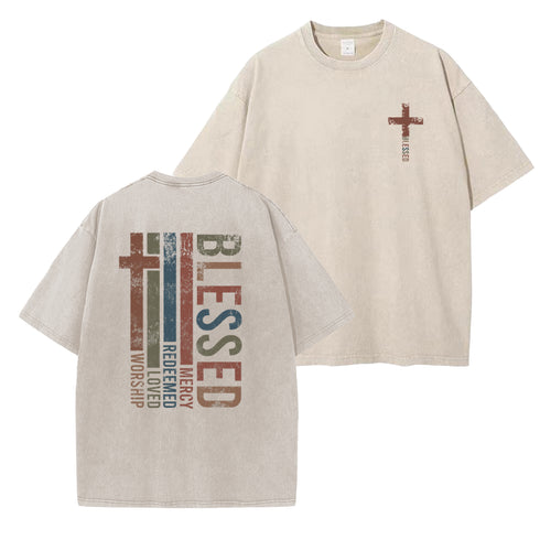 Unisex Blessed Washed T-Shirt