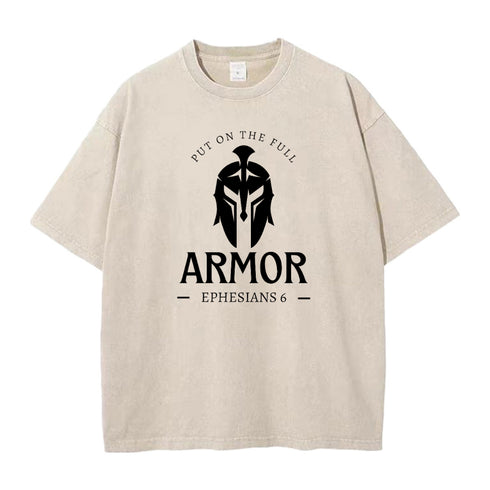 Unisex Put On The Full Armor Washed T-Shirt
