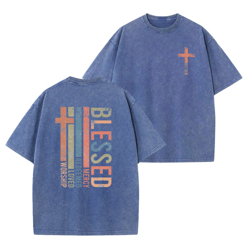 Unisex Blessed Washed T-Shirt