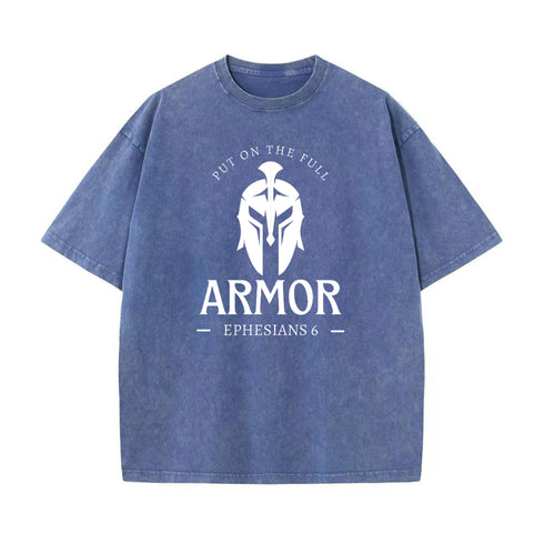 Unisex Put On The Full Armor Washed T-Shirt