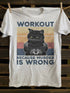 Unisex Because Murder Is Wrong Black Cat T-shirt