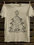 Unisex The Cross And The Christmas Tree Print T-shirt