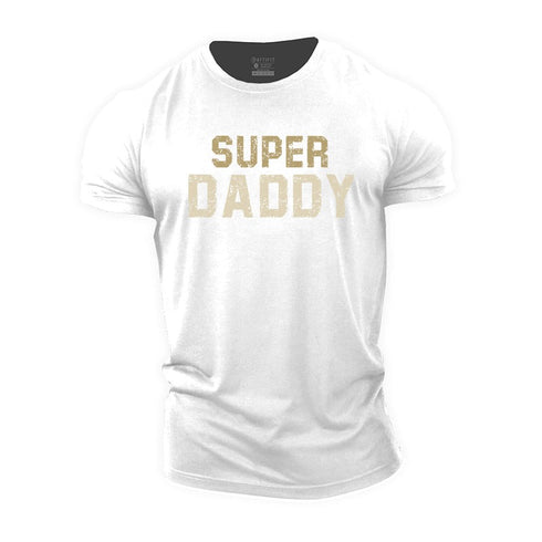 Men's Super Daddy Graphic Cotton T-Shirt