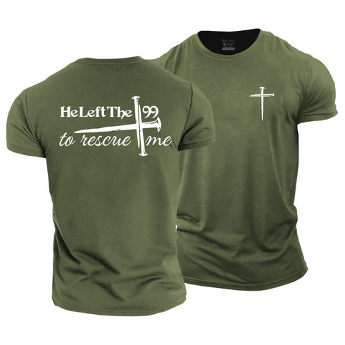 Men's He Left The 99 To Rescue Me Cotton T-Shirt