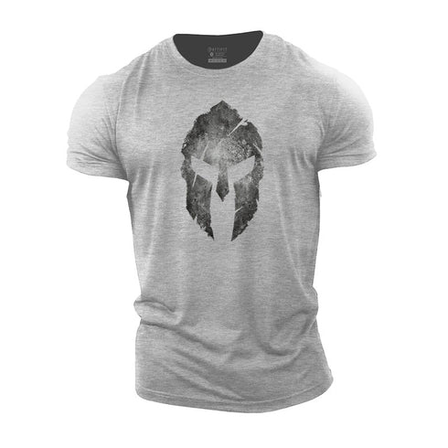 Men's Spartan Warrior Helmet Cotton T-Shirt