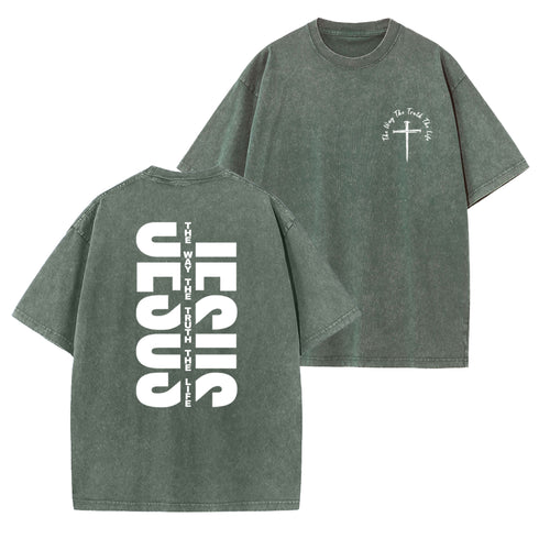 Unisex Jesus The Way The Truth The Life Washed T-Shirt
