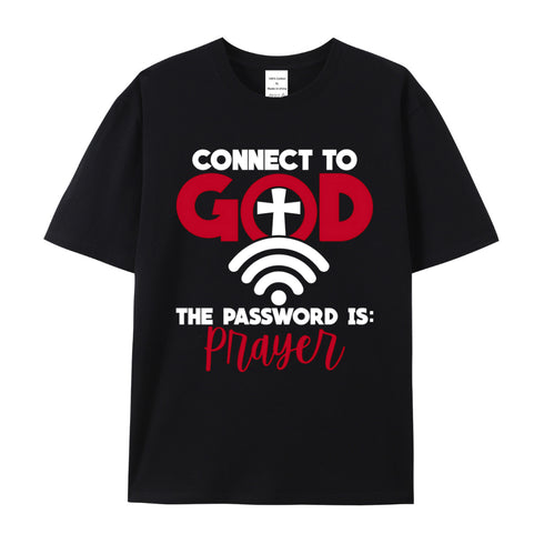 Unisex Connect to God Wifi Cotton T-Shirt