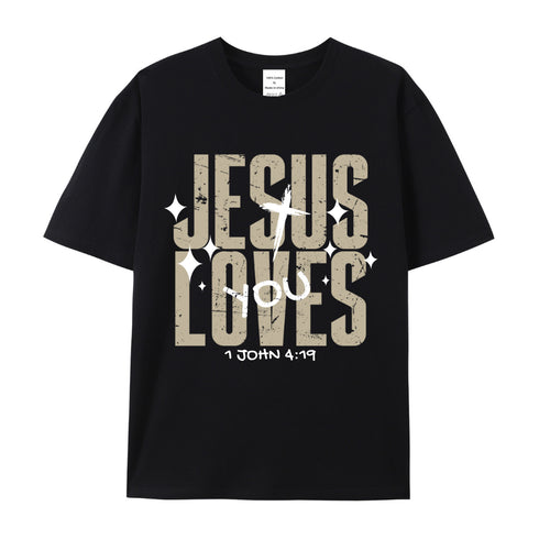 Unisex Jesus Loves You Cotton T-Shirt