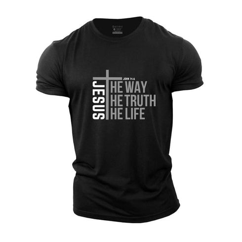 Men's Jesus The Way The Truth The Life Cotton T-Shirt