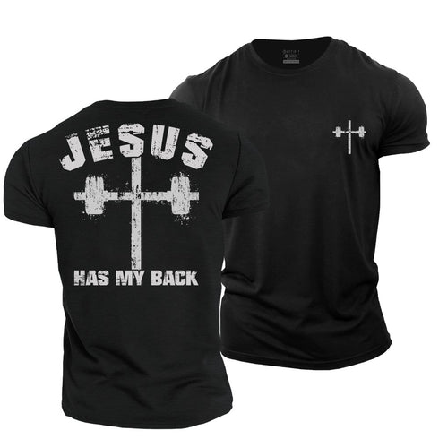 Men's Jesus Has My Back Cotton T-Shirt