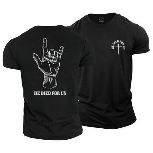 Men's He Died for us Cotton T-Shirt