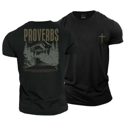 Men's Proverbs 3:5-6 Cotton T-Shirt
