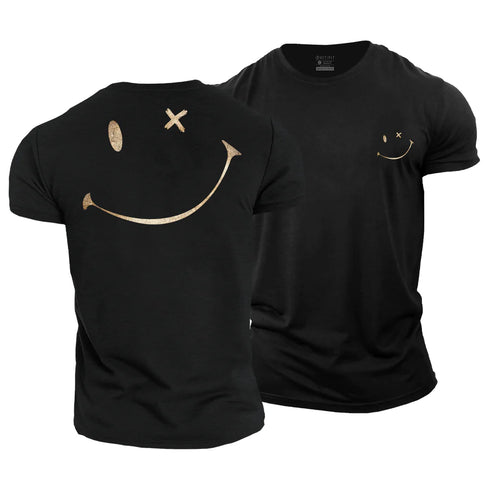 Men's Simple Smiley Cotton T-Shirt
