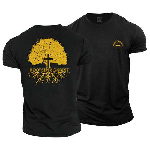 Men's Rooted In Christ Cotton T-Shirt