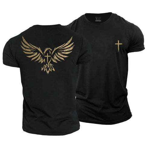 Men's Wings Like Eagles Cotton T-Shirt