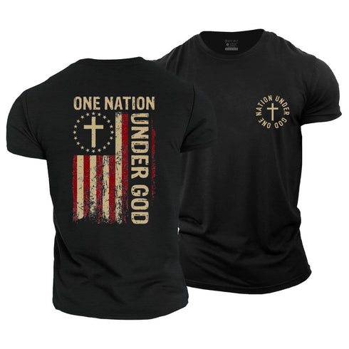 Men's One Nation Under God Cotton T-Shirt