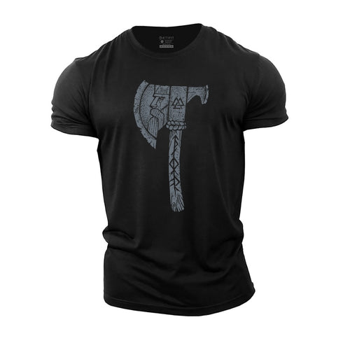 Men's Viking Rune Axe Cotton T-Shirt