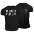 Men's Be Salty Stay Lit Cotton T-Shirt