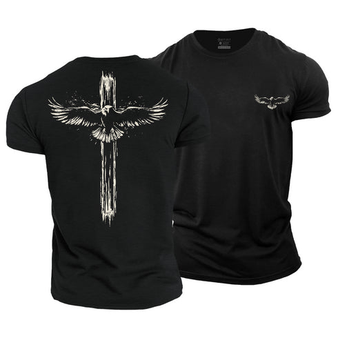 Men's Wings Like Eagles Cotton T-Shirt