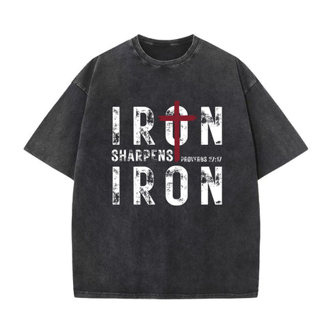 Unisex Iron Sharpens Iron Washed T-Shirt