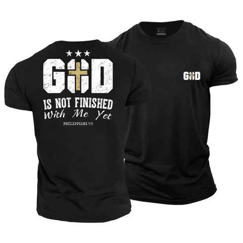 Men's God Is Not Finished with Me Yet Cotton T-Shirt