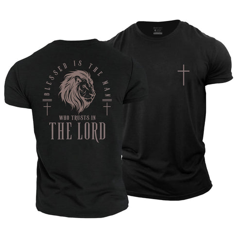 Men's Blessed Is The Man Who Trust The Lord Cotton T-Shirt
