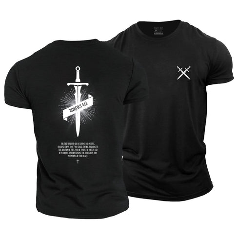 Men's HEBREWS 4:12 Cotton T-Shirt