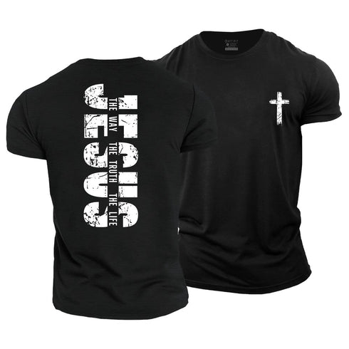 Men's Jesus, The Way The Truth The Life Cotton T-Shirt