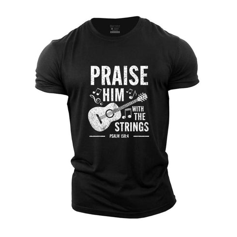 Men's Praise Him With The Strings Cotton T-Shirt