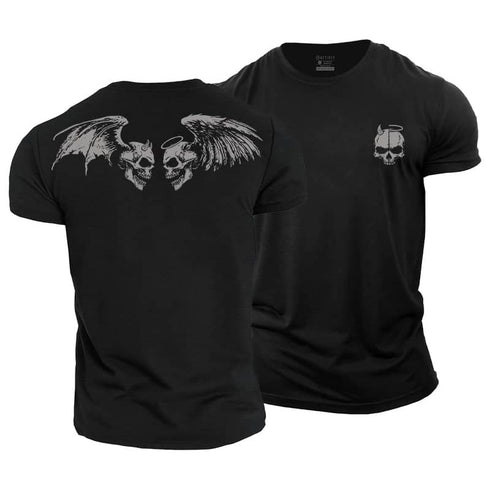 Men's Angel And Devil Cotton T-Shirt