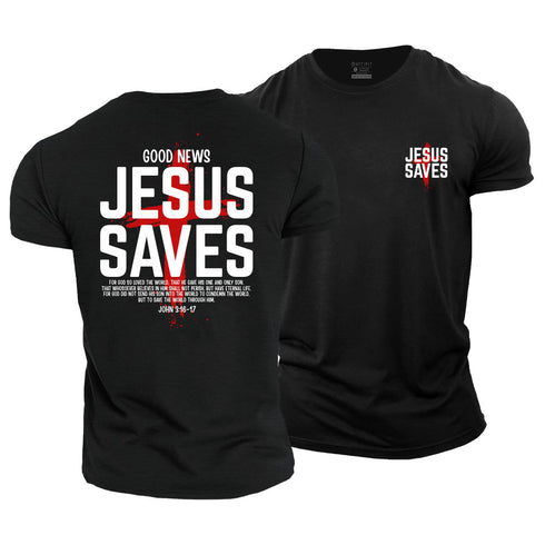 Unisex Jesus Saves Cotton T-Shirt