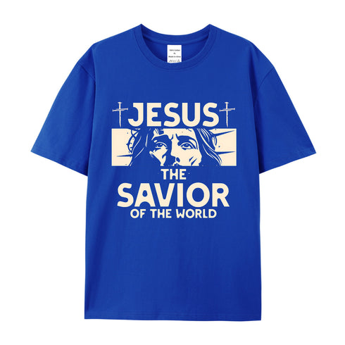 Unisex Jesus The Savior Of The World Cotton T-Shirt