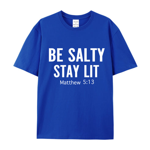 Men's Be Salty Stay Lit Cotton T-Shirt