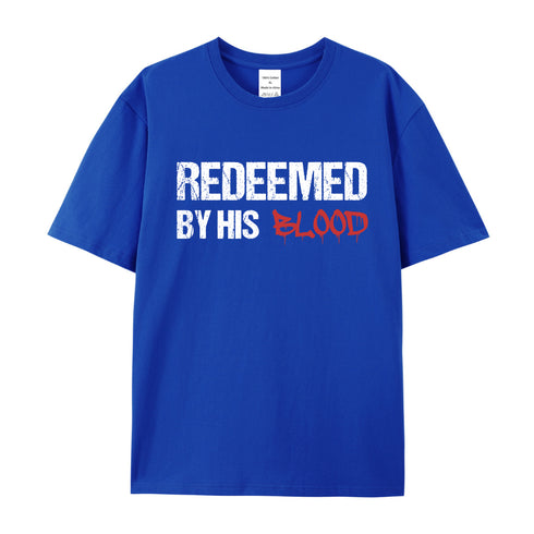 Unisex Redeemed By His Blood Cotton T-Shirt