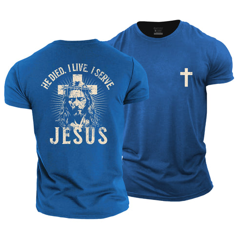 Men's He Died I Live I Serve Cotton T-Shirt