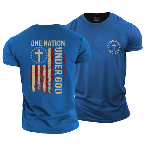 Men's One Nation Under God Cotton T-Shirt