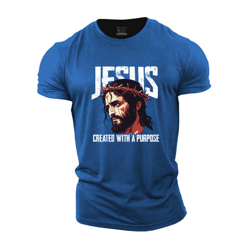 Men's Jesus Created With A Purpose Cotton T-Shirt