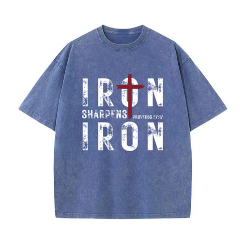 Unisex Iron Sharpens Iron Washed T-Shirt
