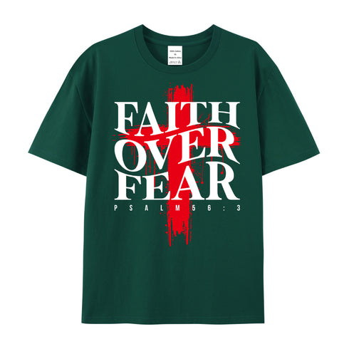 Unisex Faith Over Fear Cotton T-Shirt